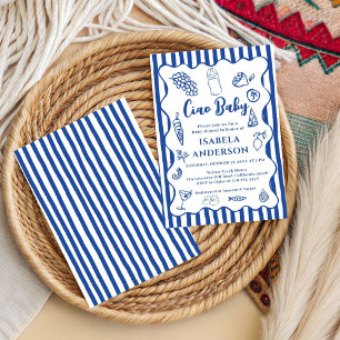 Invitación Funky Ciao Baby Dibujado a Mano Fiesta de Baby Sho
