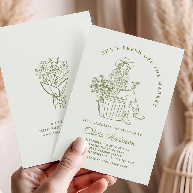 Invitación Funky recién salido de la ducha de novia del merca (Subido por el creador)