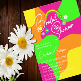 Invitación Funky Retro Bridal Shower