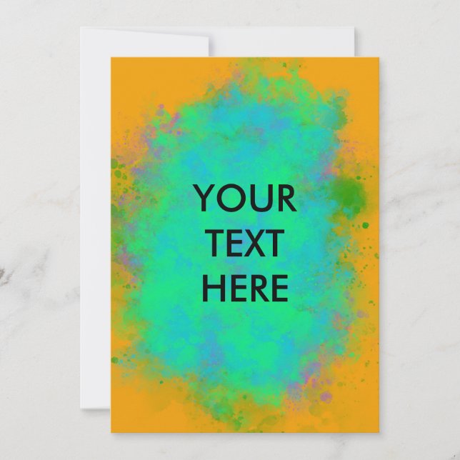 Invitación Funky Vibrant Paint Spatter Burst (Anverso)