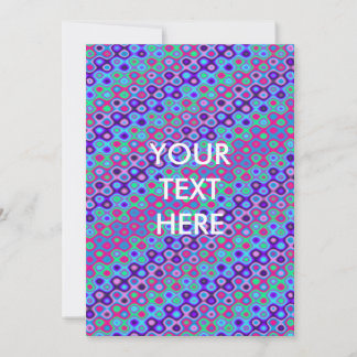 Invitación Funky Wavy Neon Blank