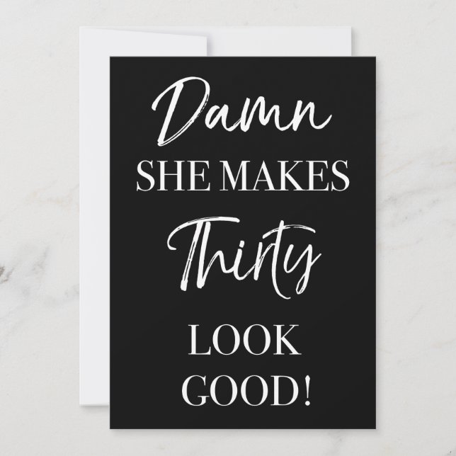 Invitación Funny 30.º Fiesta de cumpleaños (Anverso)