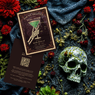 Invitación Funny and Sophisticated Halloween Gothic Cocktail 