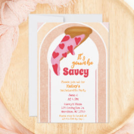 Invitación Funny Bachelorette Party Pizza Fiesta