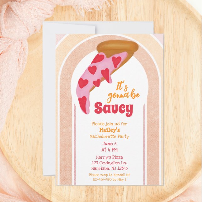 Invitación Funny Bachelorette Party Pizza Fiesta (Subido por el creador)