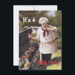 Invitación Funny Backyard BBQ Fiesta Invita<br><div class="desc">Para cualquiera de sus celebraciones BBQ evento,  PERSONAL O NEGOCIOS! Personalice/personalizar con el título y los detalles del evento.</div>