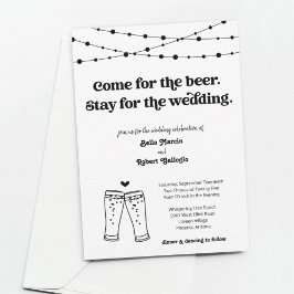 Invitación Funny Beer Theme Boda