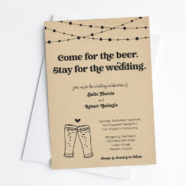 Invitación Funny Beer Theme Boda