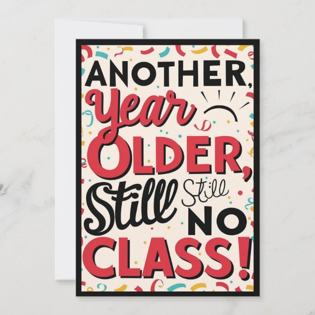 Invitación Funny Birthday Card (Anverso)