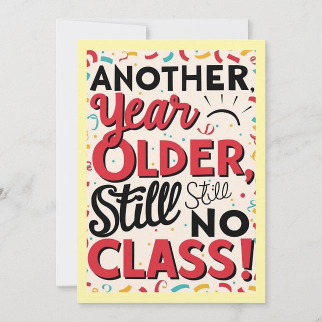 Invitación Funny Birthday Card (Anverso)