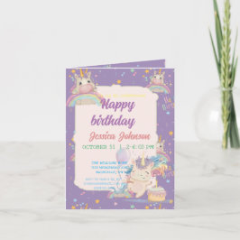 Invitación Funny Birthday Unicorn