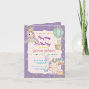Invitación Funny Birthday Unicorn