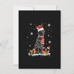 Invitación Funny Black Lab Navidades de perro Tee Reindeer Ch