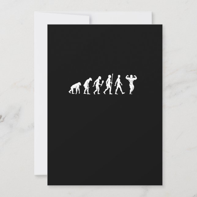 Invitación Funny Bodybuilding Evolution Fitness Gift Idea (Anverso)
