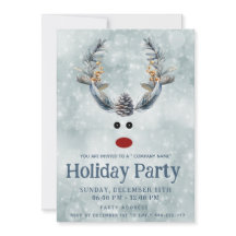 Funny boho pino cono de reno vacaciones corporativ