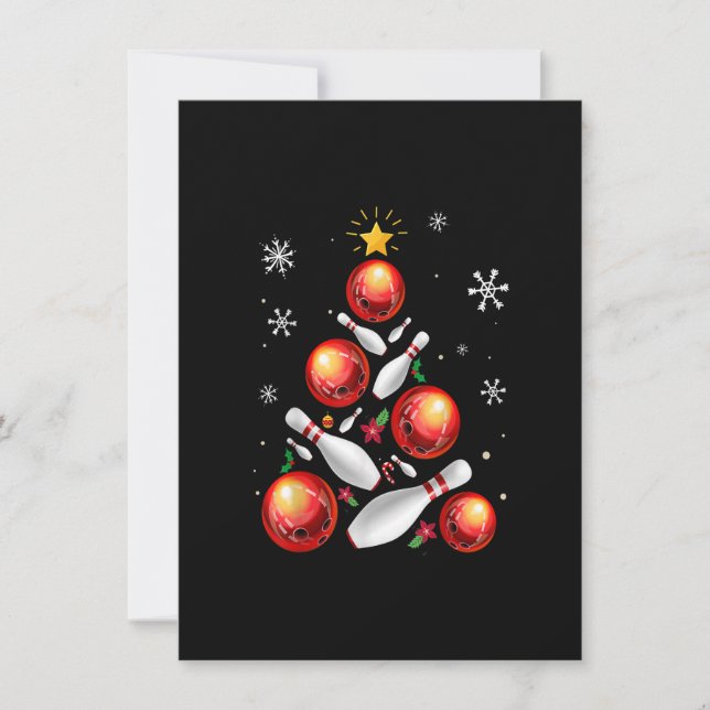 Invitación Funny Bowny Tree navideña ilumina a Navidades (Anverso)