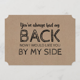 Invitación Funny Bridesmaid o empleada de honor de mi lado