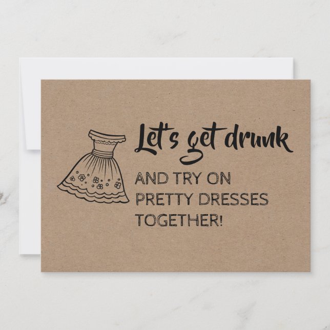 Invitación Funny Bridesmaid / Propuesta de doncella de honor (Anverso)
