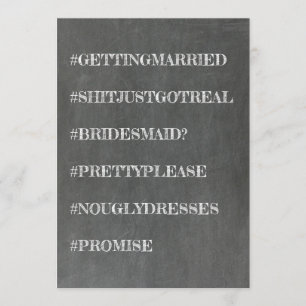 Invitación Funny Bridesmaid / Propuesta de doncella de honor