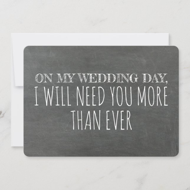 Invitación Funny Bridesmaid / Propuesta de doncella de honor (Anverso)
