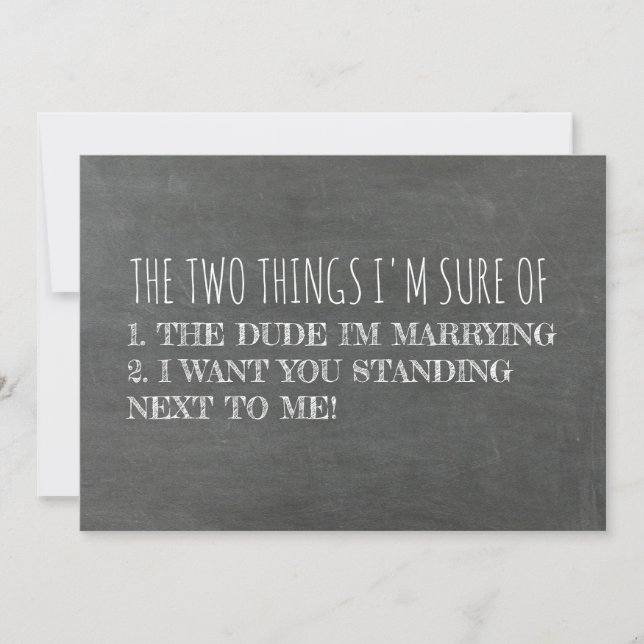 Invitación Funny Bridesmaid / Propuesta de doncella de honor (Anverso)