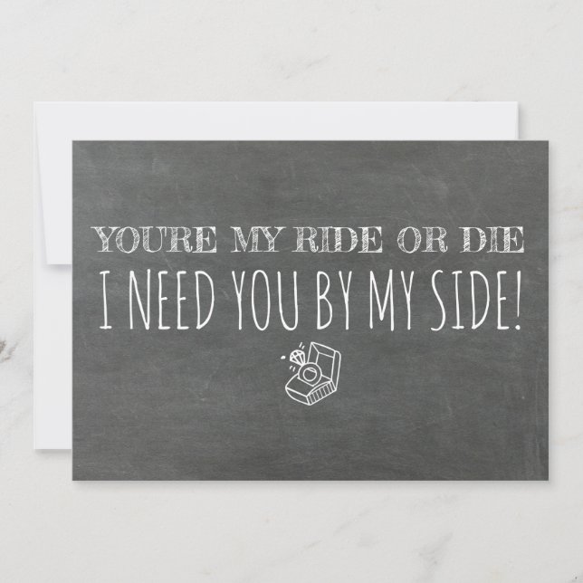 Invitación Funny Bridesmaid / Propuesta de doncella de honor (Anverso)