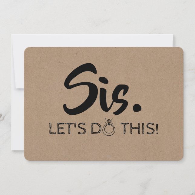 Invitación Funny Bridesmaid / Propuesta de doncella de honor (Anverso)