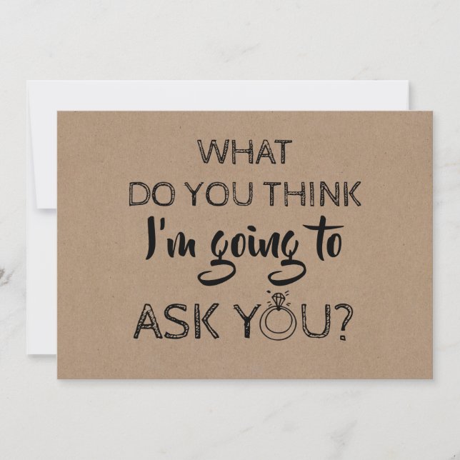 Invitación Funny Bridesmaid / Propuesta de doncella de honor (Anverso)