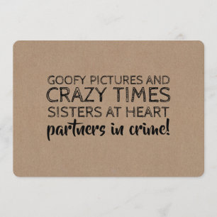 Invitación Funny Bridesmaid Propuestas Asociadas en el Crimen