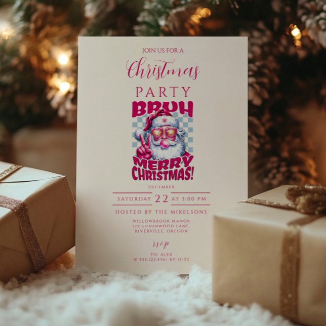 Invitación Funny Bruh Merry Christmas (Subido por el creador)