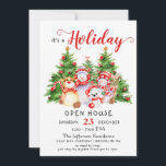 Invitación Funny Casa Abierta de Navidades de Santa Gnomes<br><div class="desc">Divertido Navidades de Santa Gnomes Invitación a la Casa Abierta.</div>