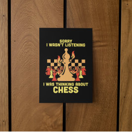 Invitación Funny Chess Quote Gift for Chess Players & Lovers