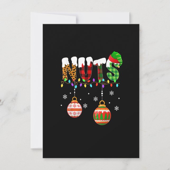 Invitación Funny Chest Nuts Couples Christmas Chestnuts Adult (Anverso)