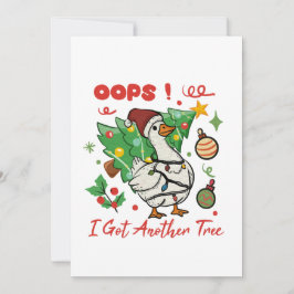 Invitación Funny Christmas Goose Card – Oops