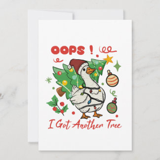 Invitación Funny Christmas Goose Card – Oops