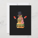 Invitación Funny Christmas Snowman Hamburger Xmas Cheeseburge<br><div class="desc">Funny christmas t shirt men,  funny xmas tshirt men,  funny Christmas gift shirt kids,  funny thanksgiving gift shirt,  thanksgiving t shirt men,  thanksgiving t-shirt women</div>