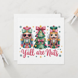 Invitación Funny Christmas Y'all are Nuts Invitation