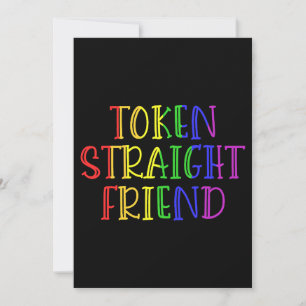 Invitación Funny cita LGBT para Straight Friend de Token Stra