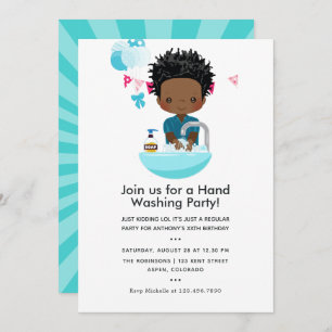 Invitación Funny Covid-19 Corona Virus tema Boy Cumpleaños