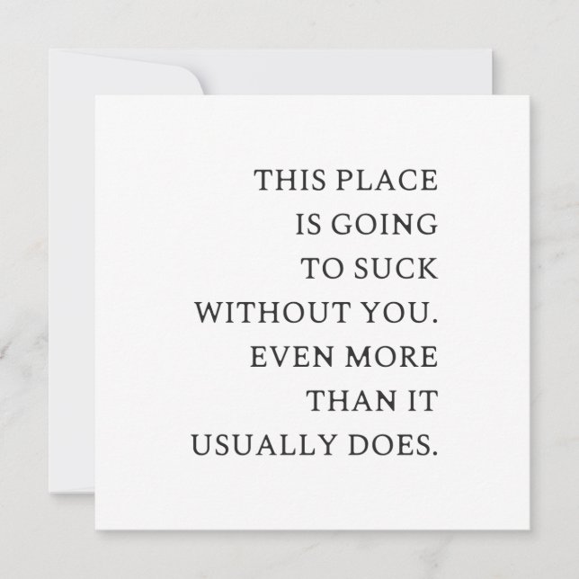 Invitación Funny CoWorker se va - Funny New Job (Anverso)