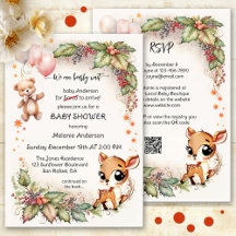 Funny Cute Navidades llevan Baby Shower