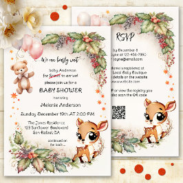 Invitación Funny Cute Navidades llevan Baby Shower