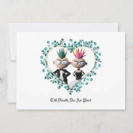 Invitación Funny Cute Punk Boda