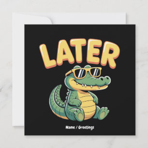 Invitación Funny Después Gator Hilarious Alligator Pun Design