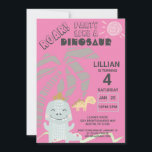 Invitación Funny Dinosaur Roar Kids Birday Fiesta<br><div class="desc">Tu pequeño querrá fiesta como un dinosaurio en su fiesta de cumpleaños. Invite a amigos y familiares con esta encantadora invitación que incluye lindos dinosaurios con un fondo rosado festivo. Una palmera y un sol decoran esta invitación a la fiesta de los chicas donde puedes personalizar la información con el...</div>