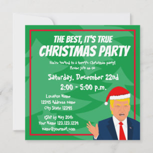 Invitación Funny Donald Trump con el fiesta de los Navidades 