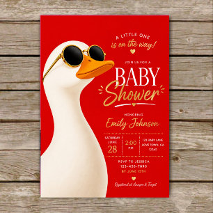 Invitación Funny Duck Baby Shower Invitation