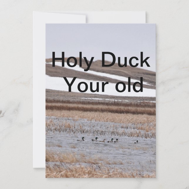 Invitación Funny Duck hunting birthday card.  (Anverso)