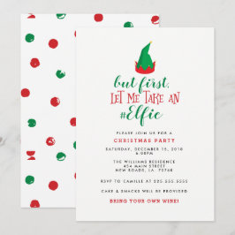 Invitación Funny Elf Navidades Fiesta