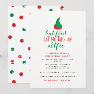 Invitación Funny Elf Navidades Fiesta